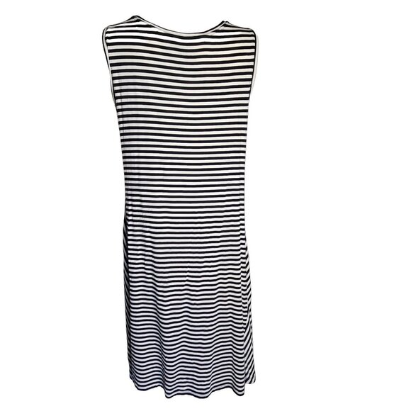 Style & Co Dress Womens Size XL Black White Striped Sleeveless Pullover Stretch - Picture 3 of 6